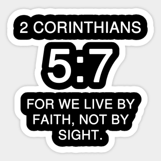 2 Corinthians 5:7 Bible Verse Text Sticker